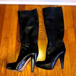 Bally black knee high boots